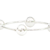 12mm All Sterling Silver Blessing Bracelet: S