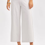 Pearl Gray Magic Wide Cropped Pants