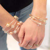 12mm Peach Pearl Blessing Bracelet: S
