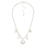 Silver Chain Link Charm Necklace
