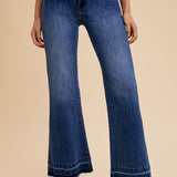 Comfort Stretch Full-Length Flare Wide Leg Denim Jeans