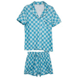 Teal Checker Loungewear