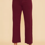 Wine Wide Leg Pants