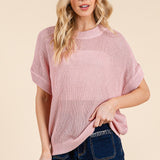 Blush & Go Sheer Knit Sweater