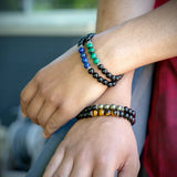 The Men’s Blessing Bracelet In Tiger's Eye And Onyx : Small