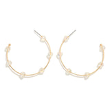 Abalone Heart Hoop Earrings