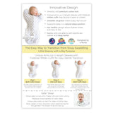 Transitional Swaddle Sack, Tiny Hedgehogs, Black: Medium 3-6 Mo