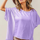 Lavender Reverse Seam Top