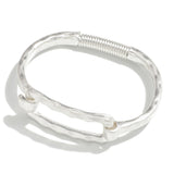 Silver Hammered Bracelet
