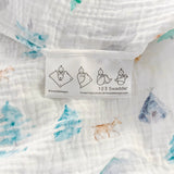 Watercolor Mountains & Trees Muslin Swaddle Blanket