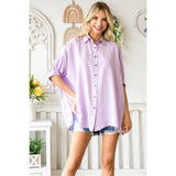 Oversize Drop Shoulder Tencel Shirt