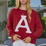 Red Plus Acid Washed Sweatshirt A Logo