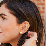 Sterling Silver Screw-Back White Pearl Earrings for Children