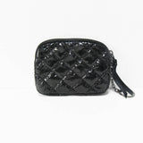The Debra Diamond Black Patent Keychain Wallet