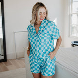 Teal Checker Loungewear