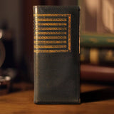 American Flag Burnished Leather Secretary Wallet
