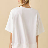 USA Patchwork Oversized Boxy Shirt