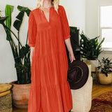 Curvy Tiered Ruffle Maxi