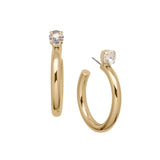 Keeley Studded Hoop Earrings - EFP26BGCRY: Clear