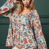 Flower BabyDoll Blouse