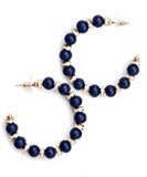 Wood Bead & Heishi Metal Hoops