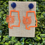 State Tiger Filigree Earrings