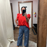 Denim Ankle Cropped Pants