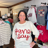 Cream Game Day Sweater