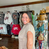 Light Mocha Mock Neck Sweater