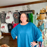 Teal Dream Dolman Top