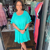 Aqua Elegance Dress