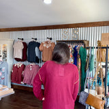 Burgundy Waffle Knit Top