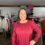 Playful Elegance Smocked Top