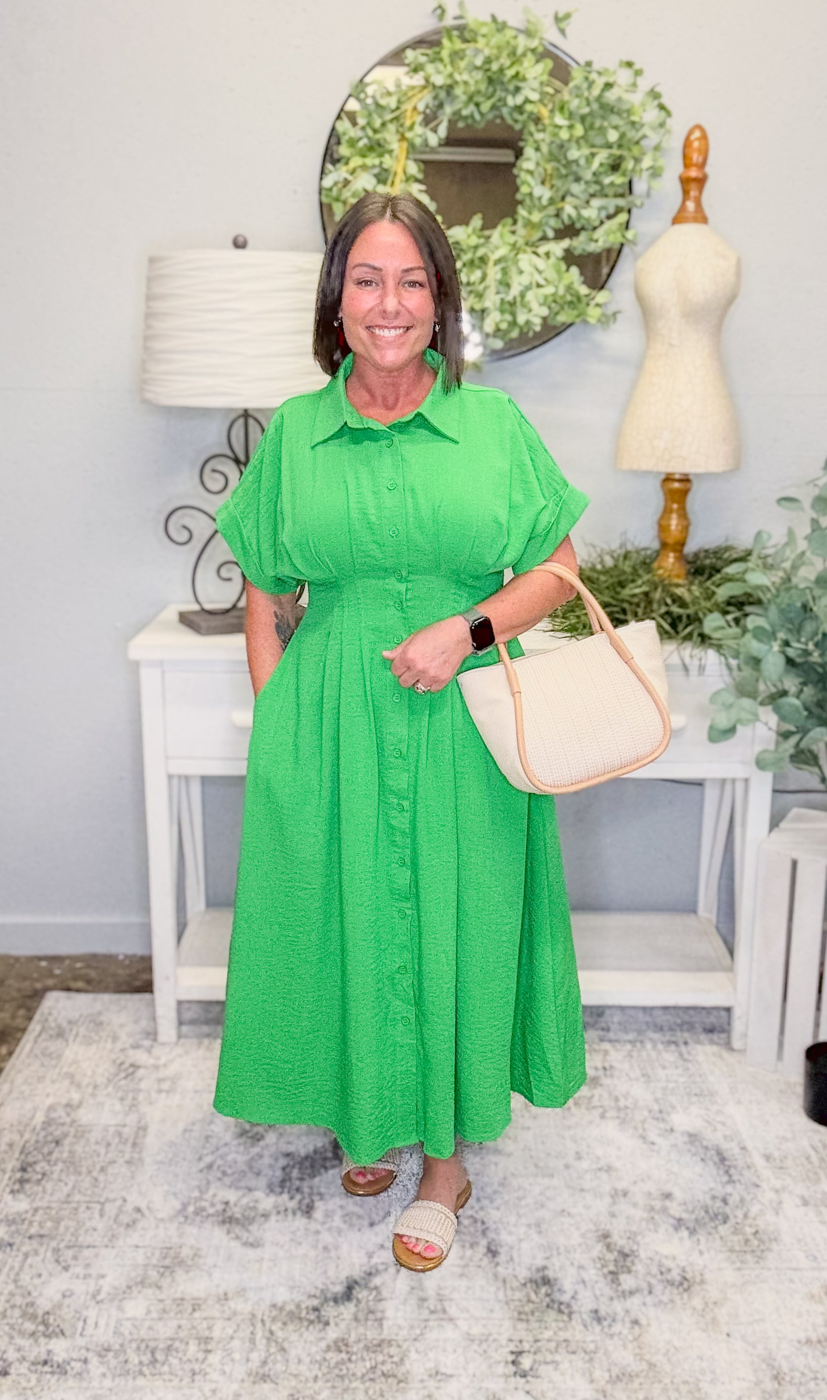 Sweet Green Smocked Midi Dress Sweet Serendipity Sweet Green Smocked Midi Dress Sweet Serendipity