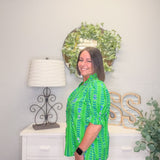 Palm Springs Pop Ruffle Top
