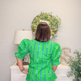 Palm Springs Pop Ruffle Top