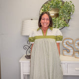 Olive Grove Colorblock Mini Dress
