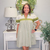 Olive Grove Colorblock Mini Dress