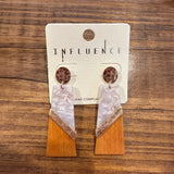 Tortoise trapezoid earrings