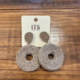 Woven wood earrings