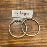 Gold Wrapped Leather Hoops