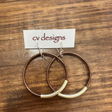 Gold Wrapped Leather Hoops