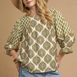 Mod Mood Retro Top – Sage Mix