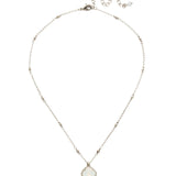 White Opal Cushion-Cut Pendant Necklace
