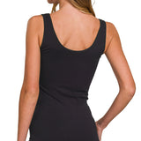Black U Neck or V Neck Seamless Tank