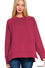 Maroon Scuba Round Neck Pullover