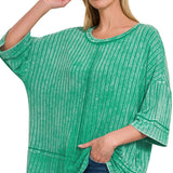 Kelly Green Boatneck Top