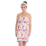Floral Spa Wrap with Headband