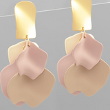 Two Tone Colored Petal Earrings