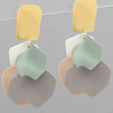 Two Tone Colored Petal Earrings